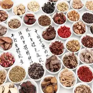 Traditional Chinese medicine with herbal remedies and wellness practices